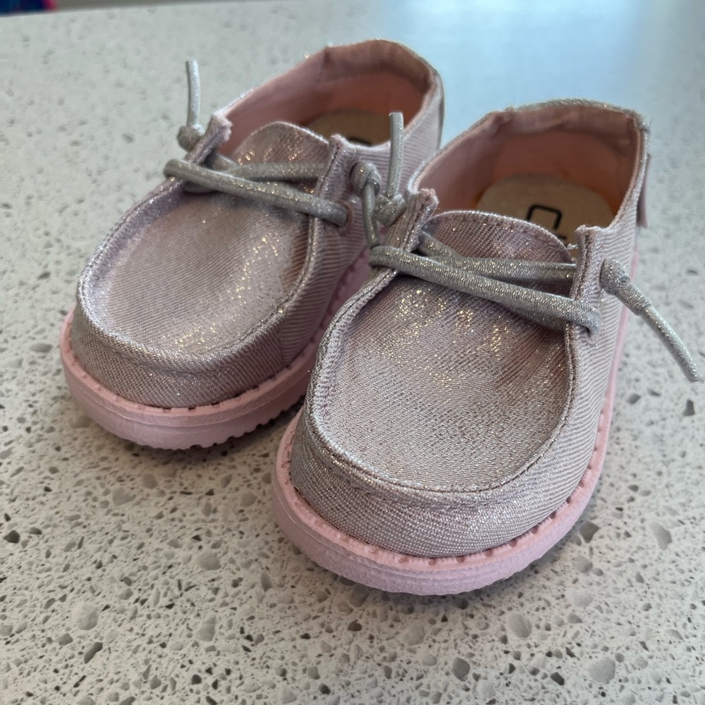 Hey dude Wendy Toddler Metallic Sparkle pink